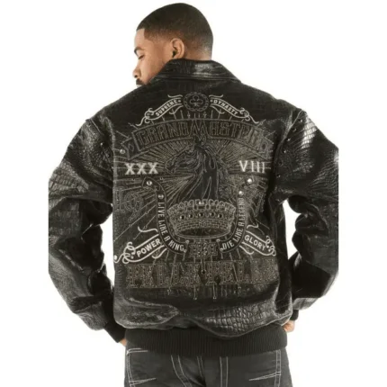 Pelle Pelle Grandmaster Black Croc Jacket