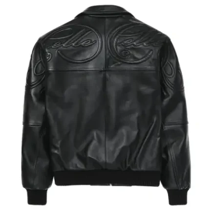 Pelle Pelle Puff Plush Black Jacket Pelle Pelle Puff Plush Black Jacket back design with authentic detailing Pelle Pelle logo crest on Puff Plush Black Jacket leather finish