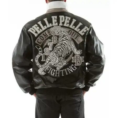Pelle-Pelle-Black-Come-Out-Fighting-Tiger-Leather-Jacket-2-450x450