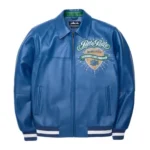 Pelle Pelle Blue MB Leather Jacket – Legends Live Forever Edition Authentic Pelle Pelle Men’s Jacket in Blue Leather 100% Genuine Original Pelle Pelle Blue MB Jacket