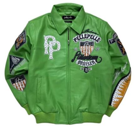 Pelle Pelle American Bruiser Green Plush Jacket