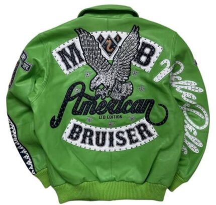 Pelle Pelle American Bruiser Green Plush Jacket
