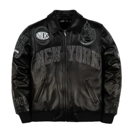 Pelle Pelle x FISLL “City of Knicks” Leather Jacket