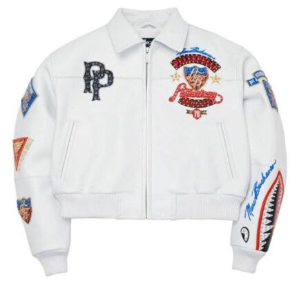 Pelle Pelle American Bruiser White Plush Women’s Cropped Jacket