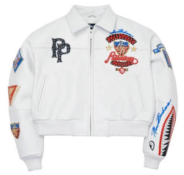 Pelle Pelle American Bruiser White Plush Women’s Cropped Jacket