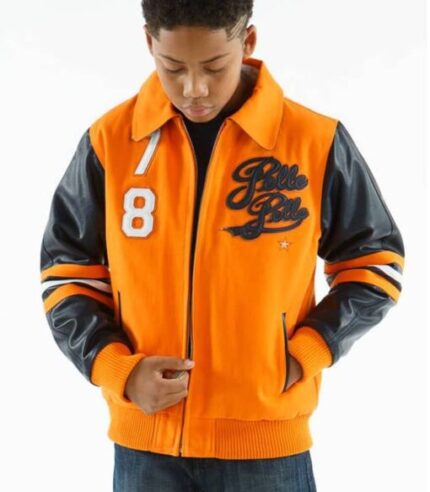 Pelle Pelle Kids 78 Orange and Black Jacket