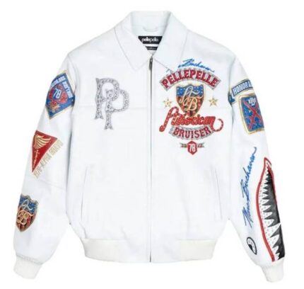 Pelle Pelle American Bruiser Men’s White Leather Jacket