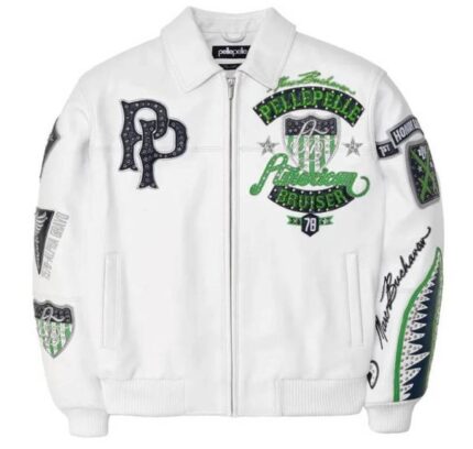 Pelle Pelle American Bruiser MB White Plush Leather Jacket